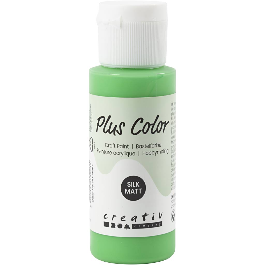 Vernice acrilica Plus Color, verde brillante, 60 ml 1 flacone