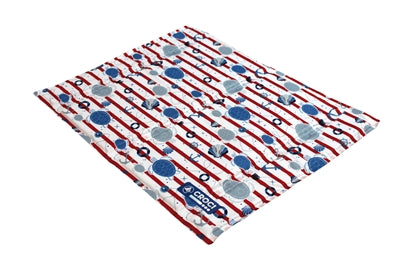 Croci koolmat fría brisa tortuga estampado rayado rojo blanco