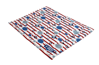 Croci koolmat fría brisa tortuga estampado rayado rojo blanco