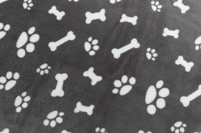 MANUDA DE PAR TRIXIE Kenny Fleece Pierras de hueso Gris