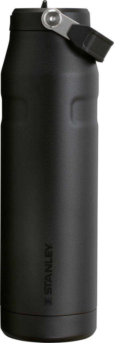 Borraccia Stanley Flip Straw 2.0 con cannuccia 1,06 l - 15 ore a freddo - 3 giorni a freddo con ghiaccio - borraccia in acciaio inossidabile - senza BPA - a prova di perdite - lavabile in lavastoviglie - nero