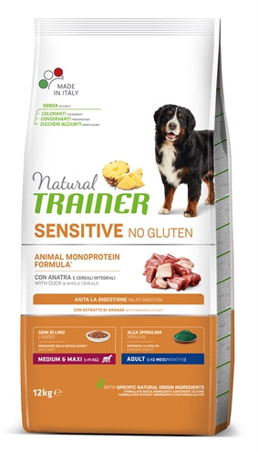 Addestratore naturale cane adulto medio maxi sensibile anatra glutine -pree