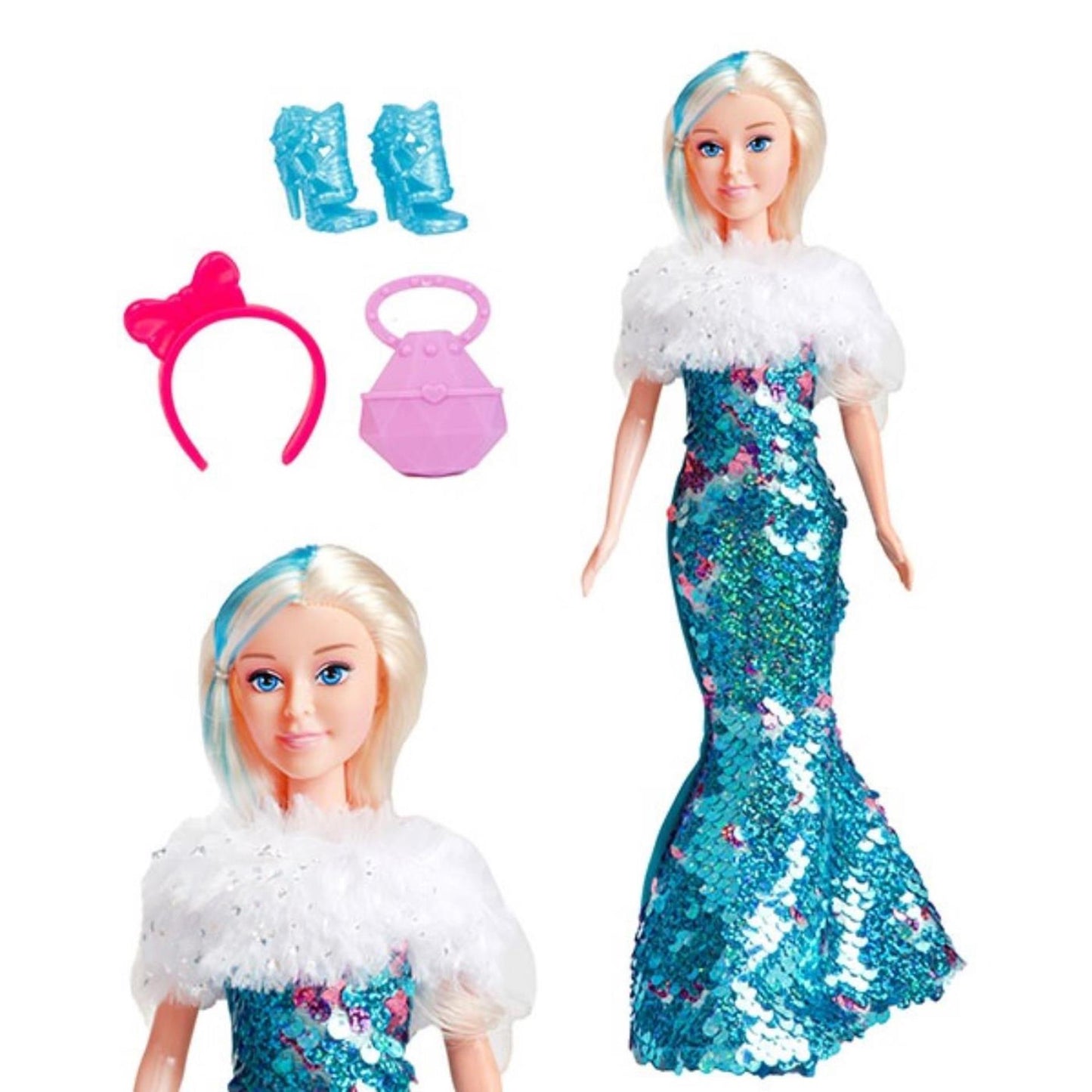 Toi-toys lauren muñeca adolescente gala con lentejuelas