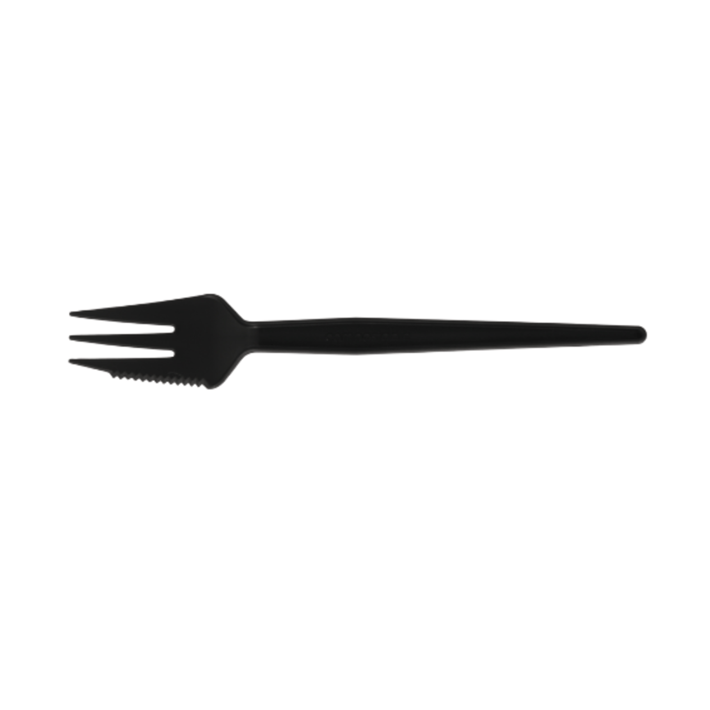 Forchetta snack riutilizzabile con tagliente 130mm nera (1000 pezzi)