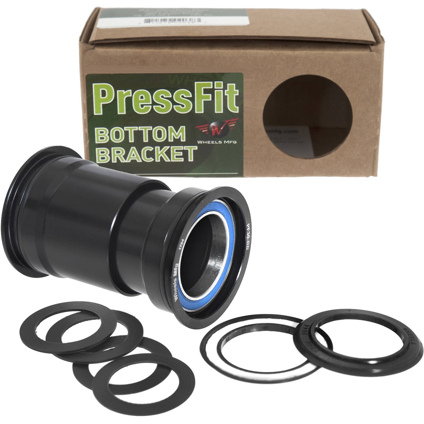 Ruedas de fabricación de ruedas MFG Bottom Backet Pressfit 30 ABEC 3 Negro