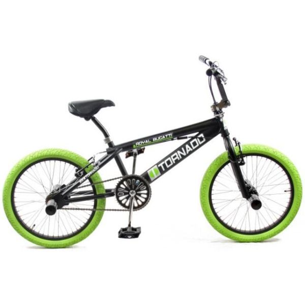 Royal Freestyle 20 Royal Bugatti Mat Black con neumáticos verdes
