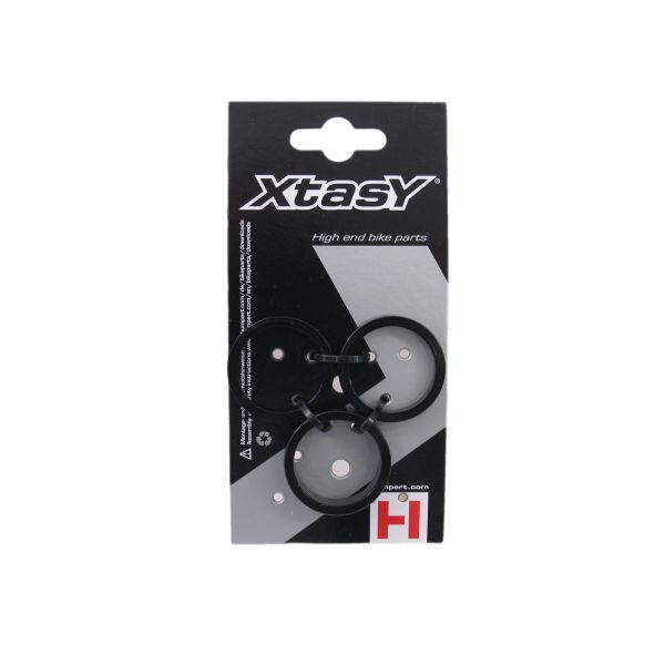 Ergotec Ball Head Spacers Set 1-1 8 (Ø28.6) 3 piezas 2 5 10 mm negro