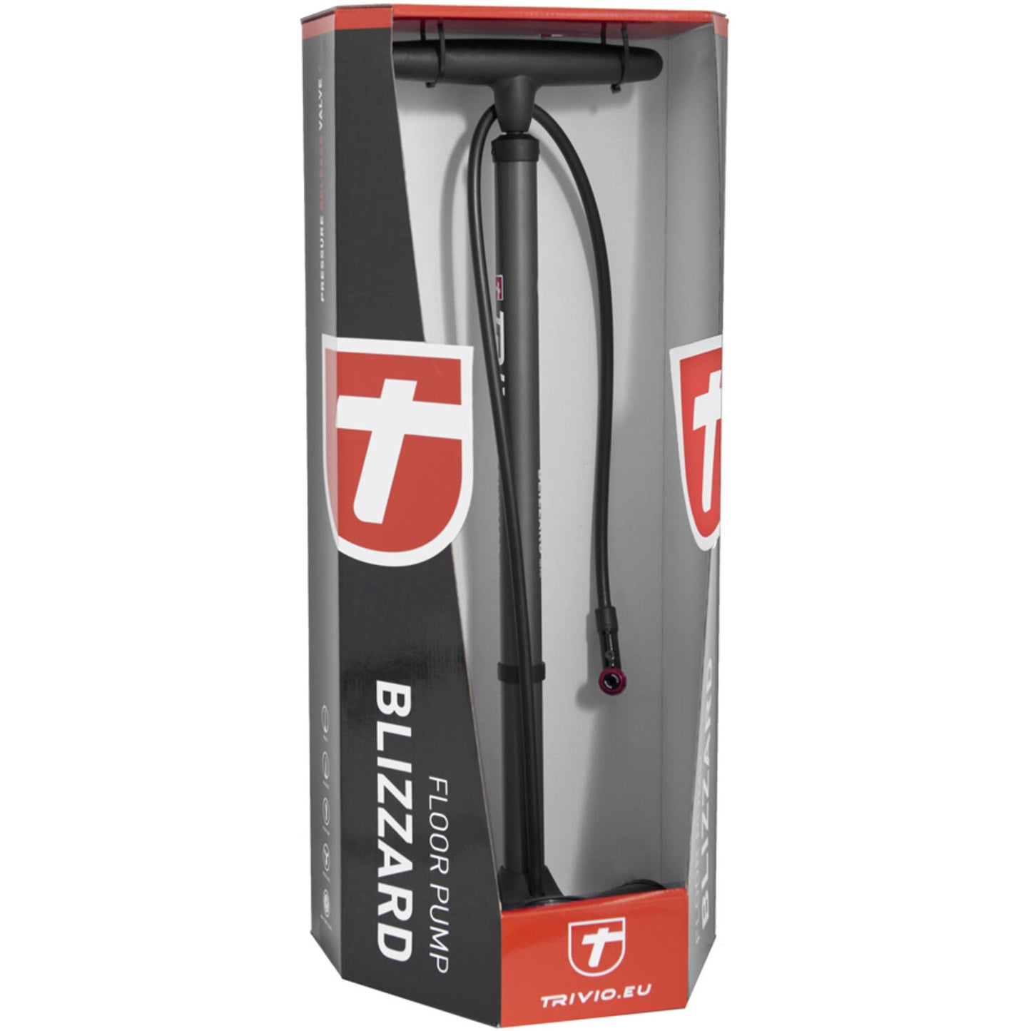 Trivio - bomba de bicicleta Blizzard alta presión 12 bar 180 psi acero