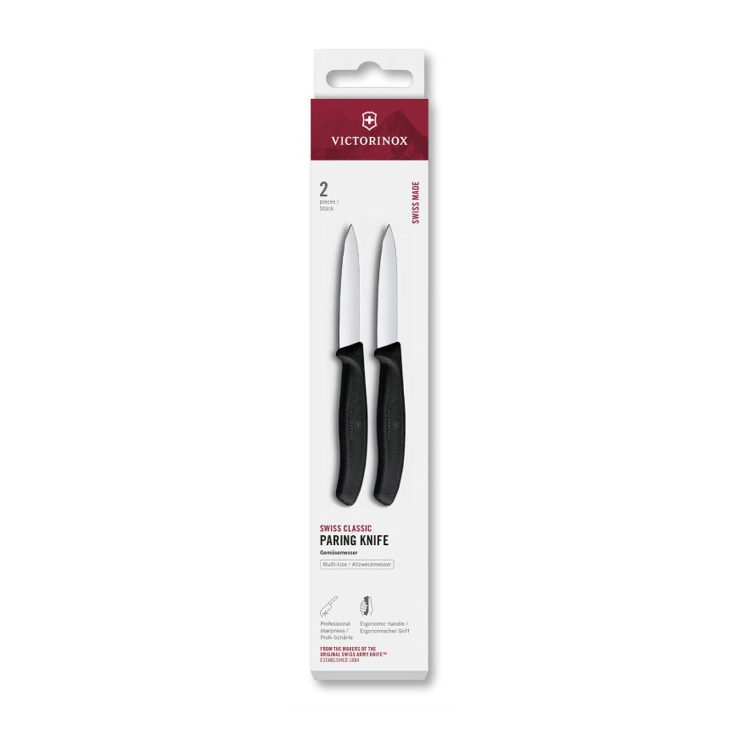 Cuchillo pelador Victorinox 2 piezas punta negra 8cm