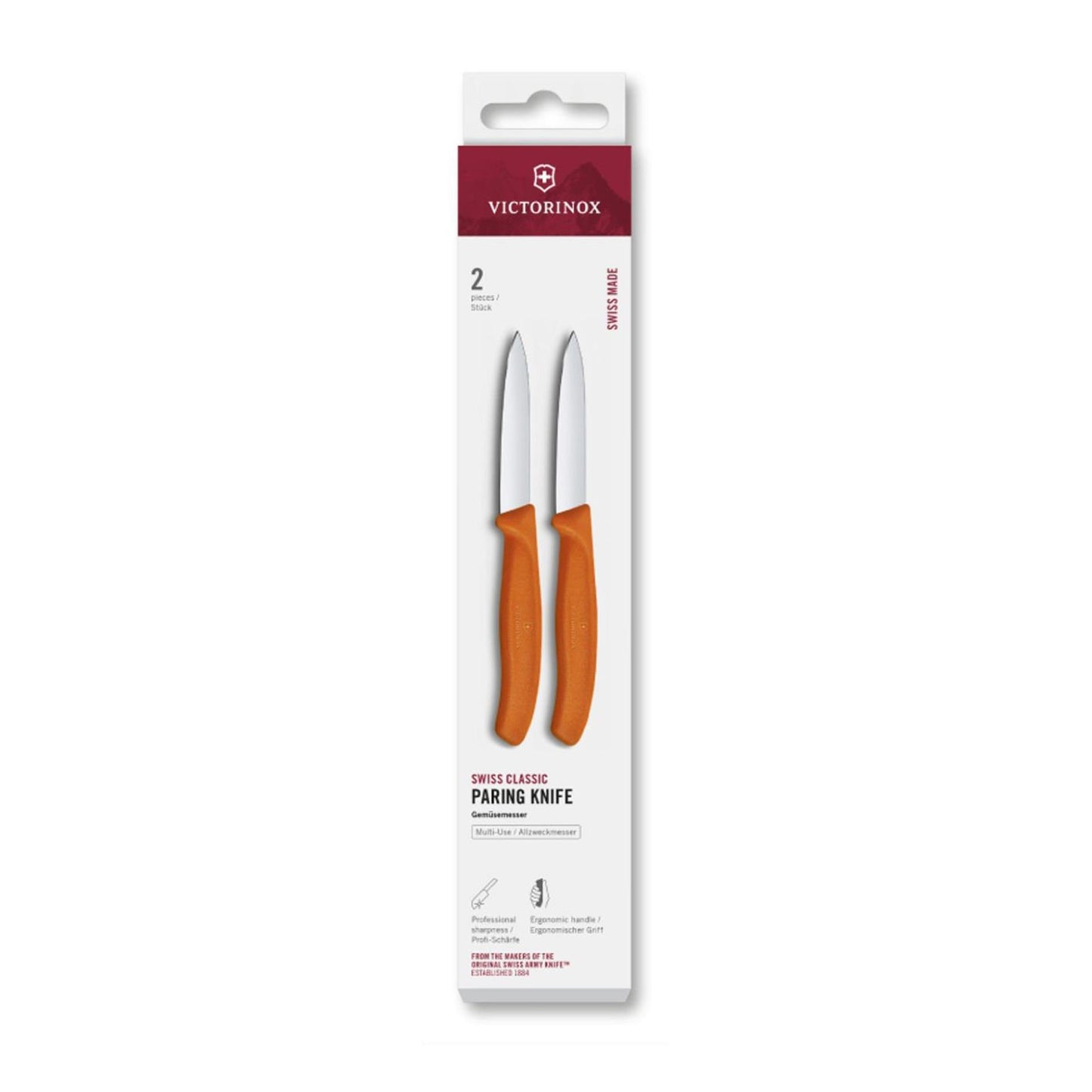 Victorinox cuchillo pelador 2 piezas punta naranja 8cm