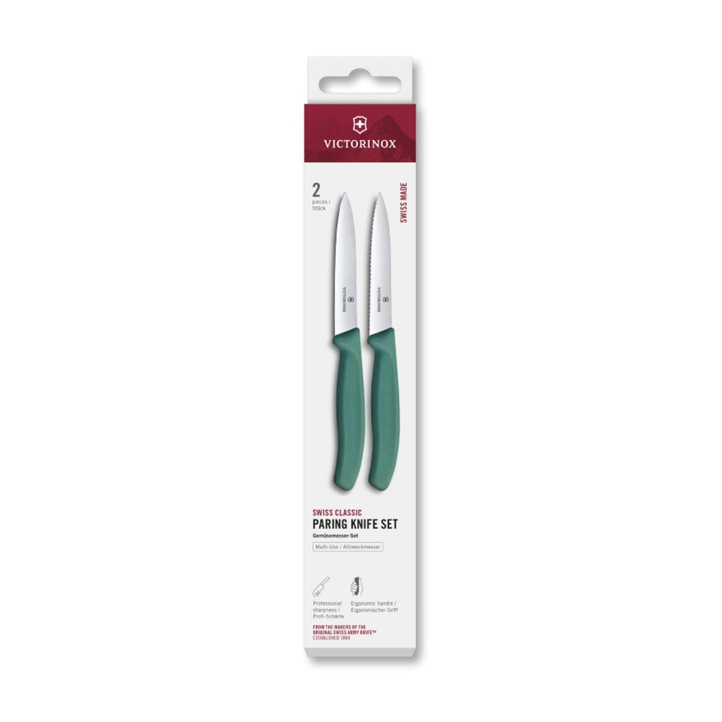 Victorinox schilmesje glad+kartel 2 stuks groen 10cm