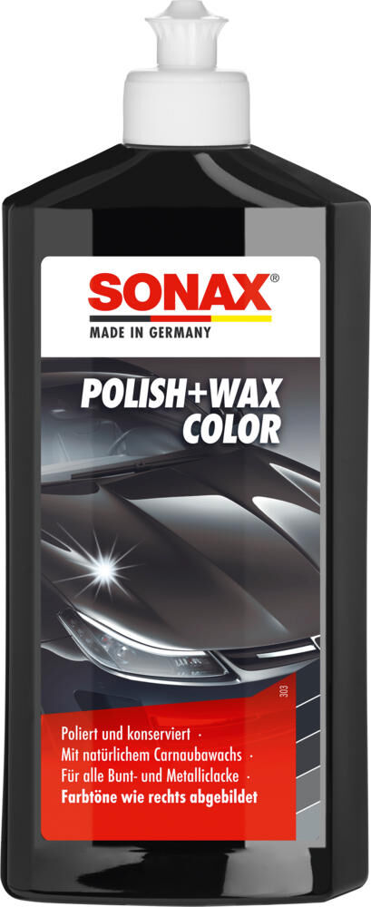 Polacio de color Sonax + nanotecnología negra de cera