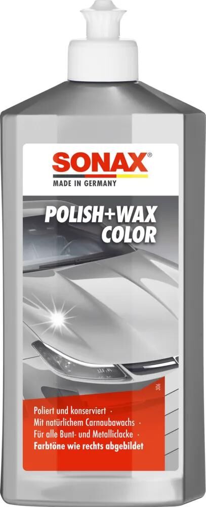 Polacio de color Sonax + gris plateado de cera