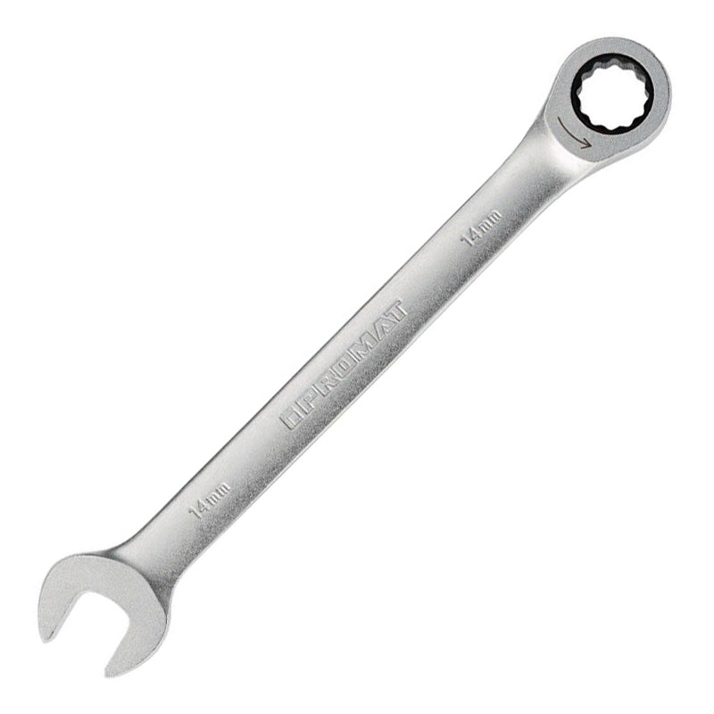 Chiave a cricchetto aperta Promat tecwerk | larghezza chiave 13 mm lunghezza 180 mm | destra - 4000821491