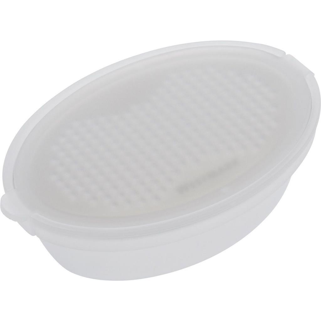 Westmark Westmark Nutmuskaatrasp con tazón de acero inoxidable blanco