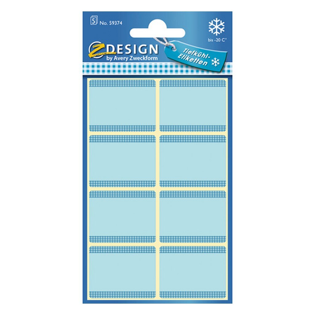 Avery Avery AV-59374 Etichette congelate di design Z 36x28 mm 40 pezzi blu