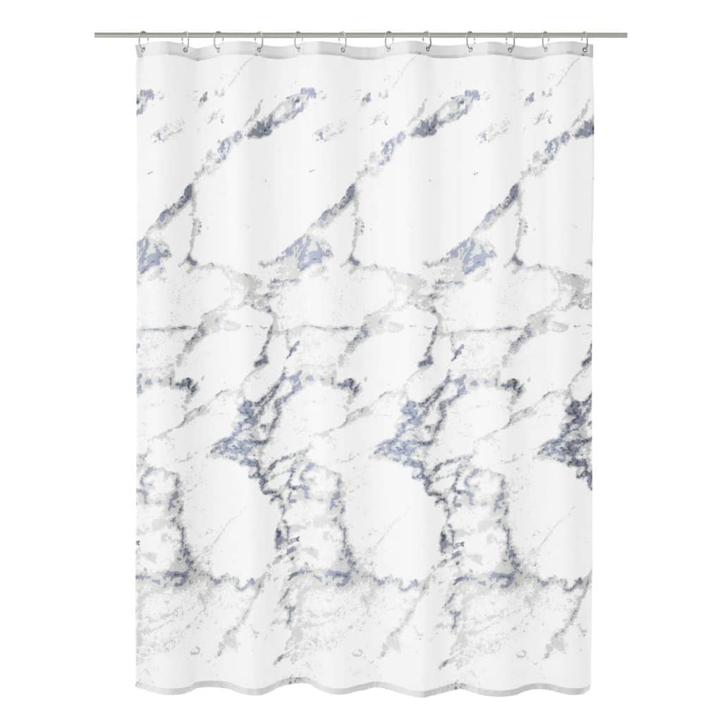 Little Wolke Little Wolke Shower Canttain Marble 180x200 cm bianco e grigio