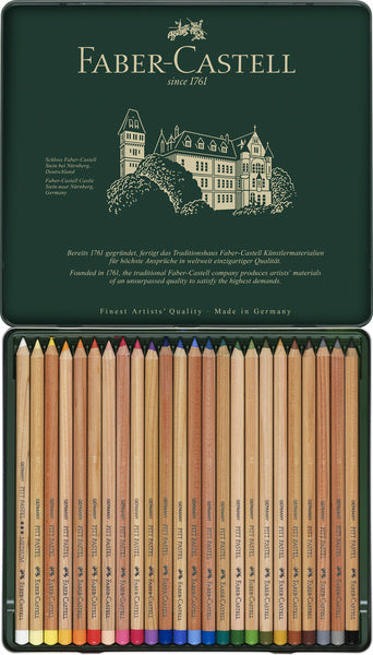 Faber Castell FC-112124 Matita pastello Faber-Castell Pitt Custodia in metallo da 24 pezzi