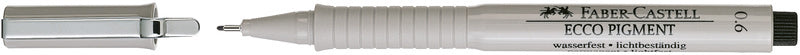 Faber castell fc-166699 tekenpen ecco pigment 0,6 mm zwart
