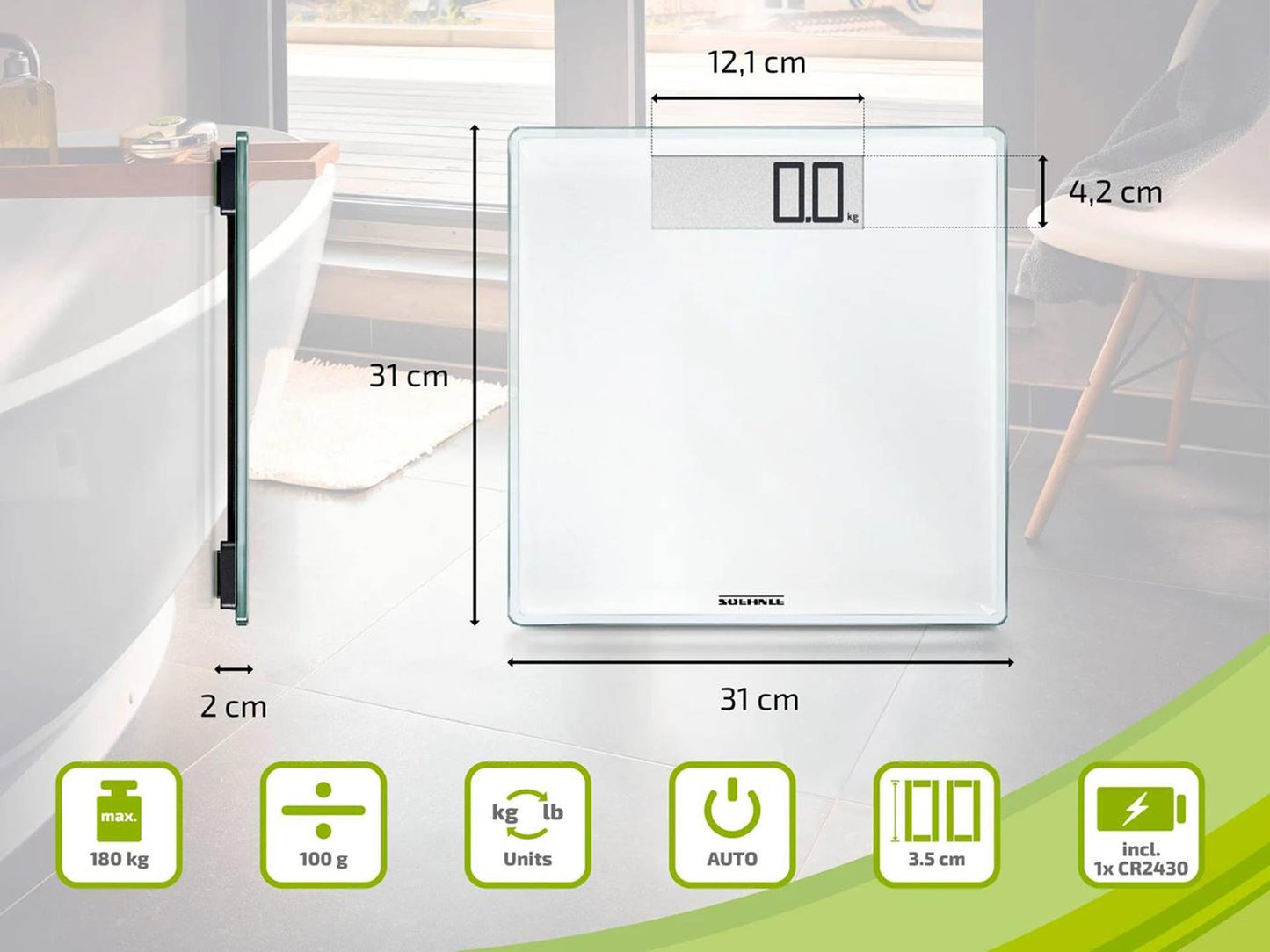SOEHNLE SOEHNLE PERSONES ESCALE ESTILE SENS COMERTA 100 180 kg White 63853