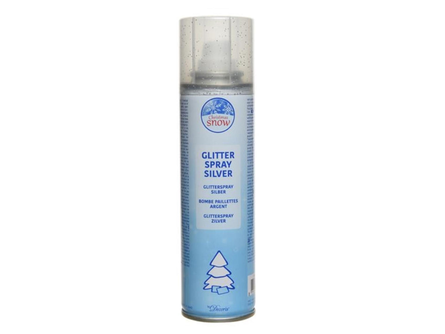 Decoris glitter decorazione spray 100ml argento