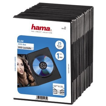 Hama DVD Slim Box Black 25Pak