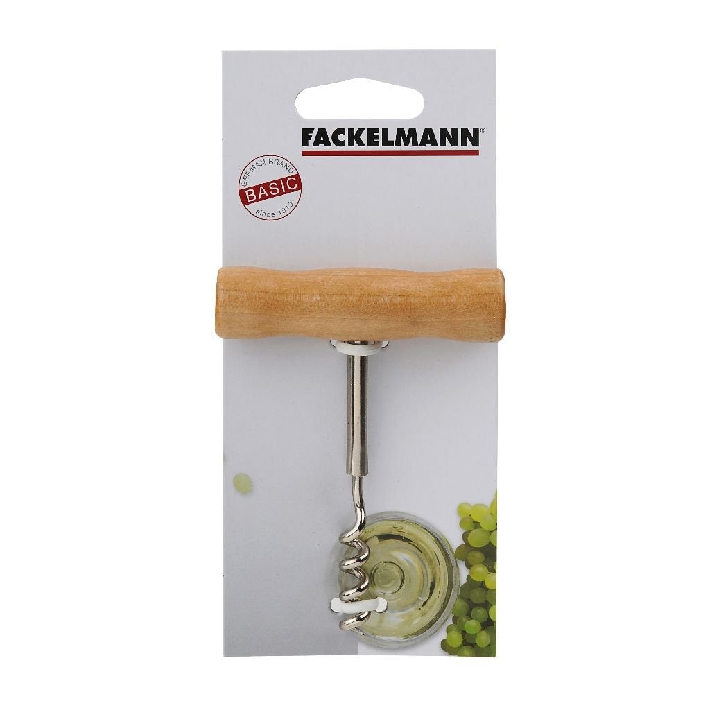 Fackelmann Fackelmann Corkscrew básico 10.5 cm de madera cromada