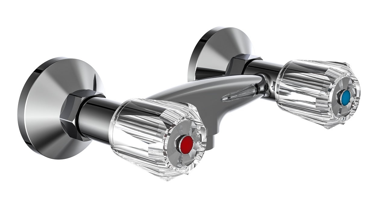 Schütte schütte shower mixer crane due -buttons savino chrome -colorato