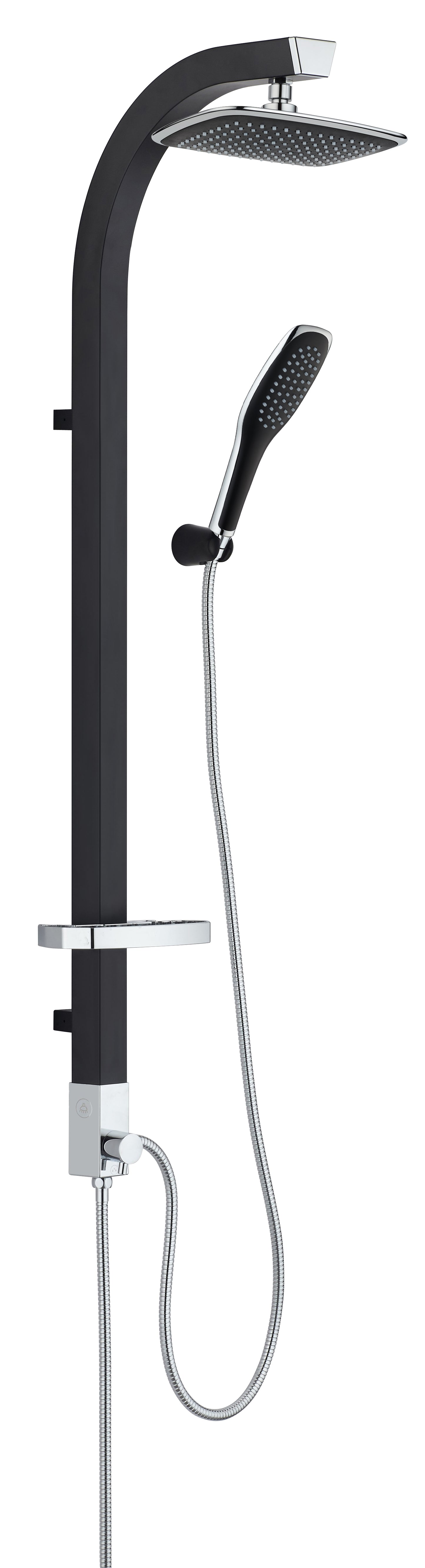 Schütte Schütte Rain Shower Set Madagascar de color negro-cromo