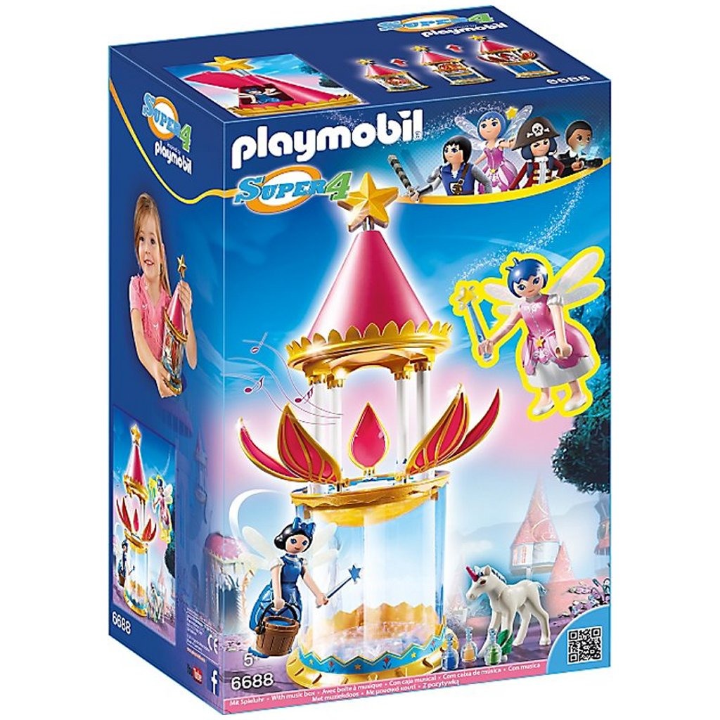 Playmobil 6688 Super 4 Donella con torre di fiori musicali + suono