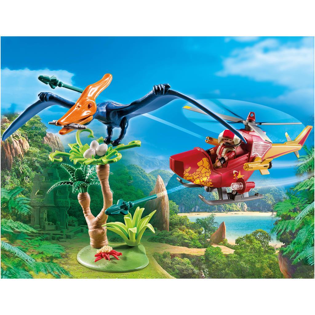 PlayMobil 9430 The Explorers Helicópter con Pteranodon