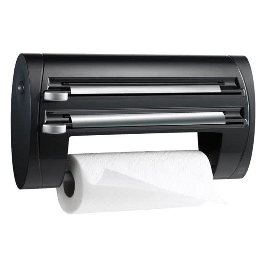 Portarotolo da cucina Emsa superline 3 pezzi nero