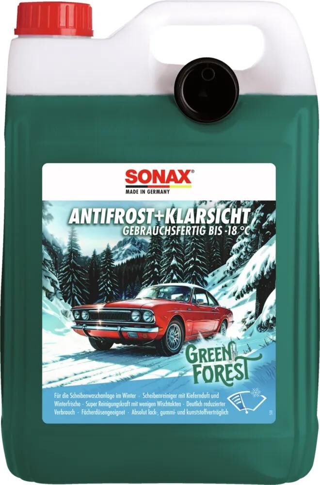 Protezione antigelo Sonax per parabrezza antigelo. antiruggine+vista trasparente 5l verde foresta