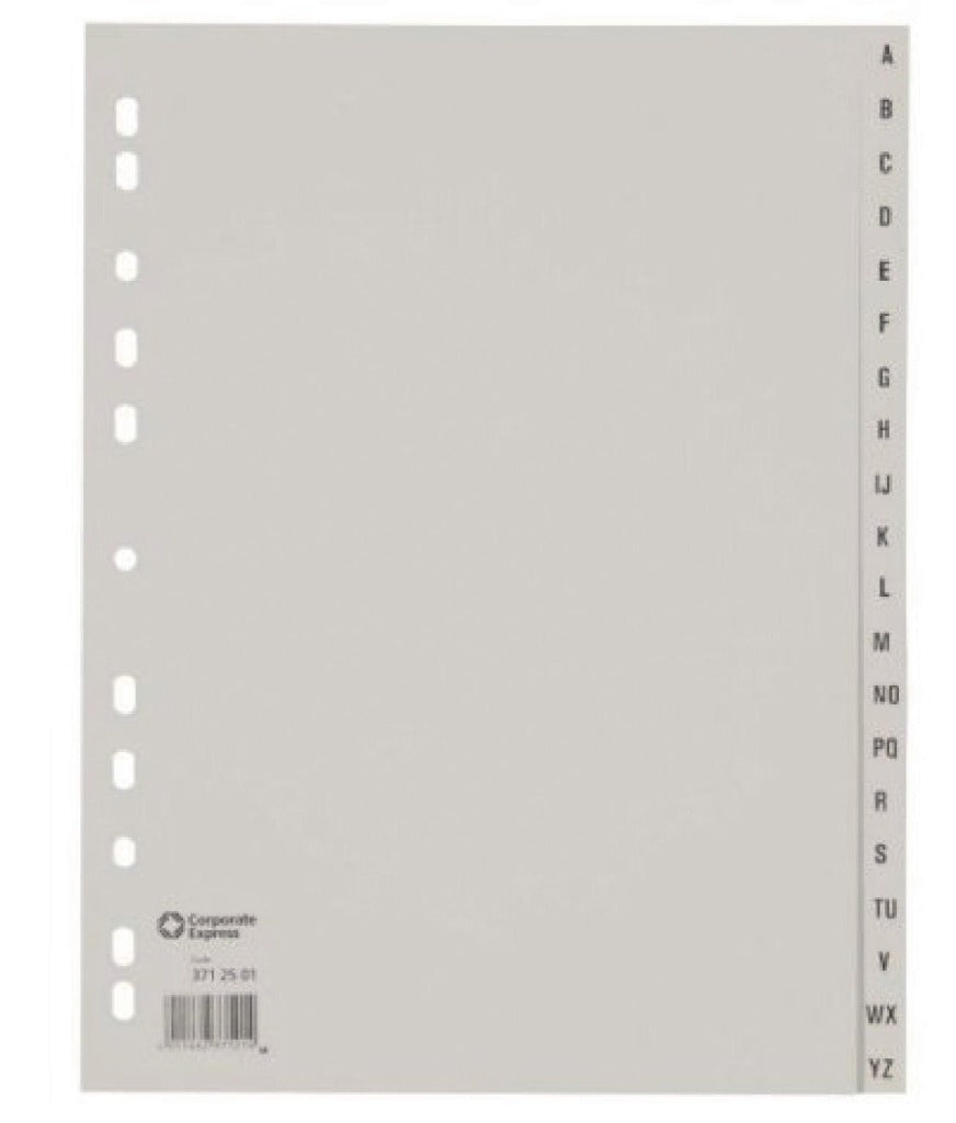 Ahrend Ahrend Ofc-Tab1 Tabs A4 A Z Gray Set 20 piezas