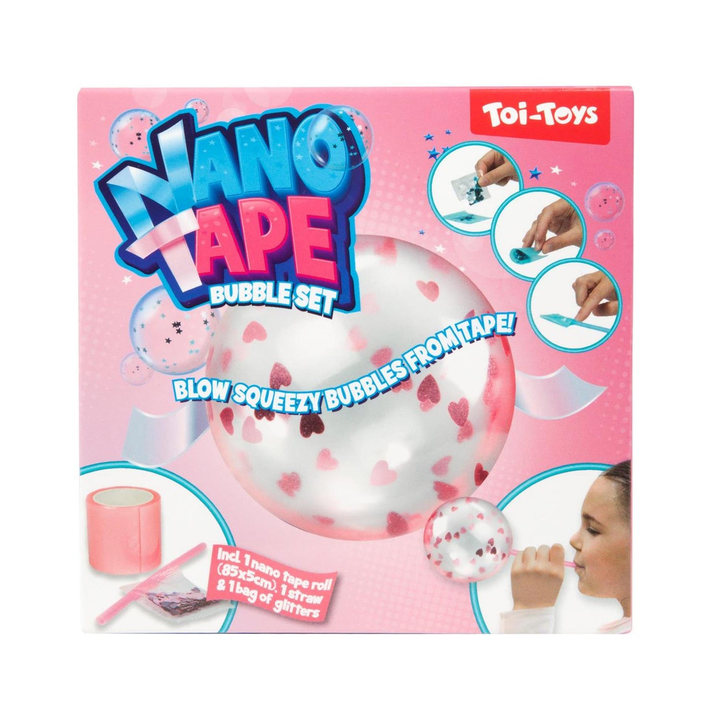Toi-toys divertente nano tape con glitter