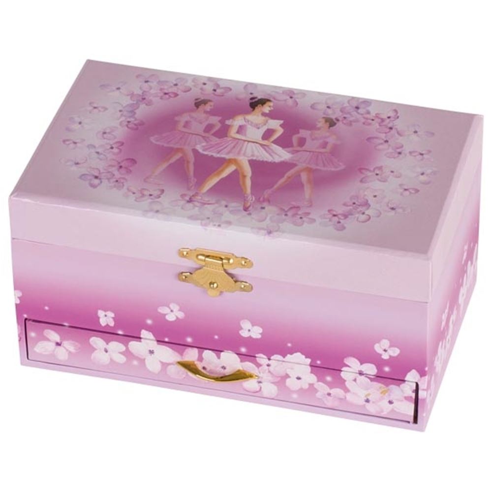 Carillon ballerina con cassetto. 19.3x11x9