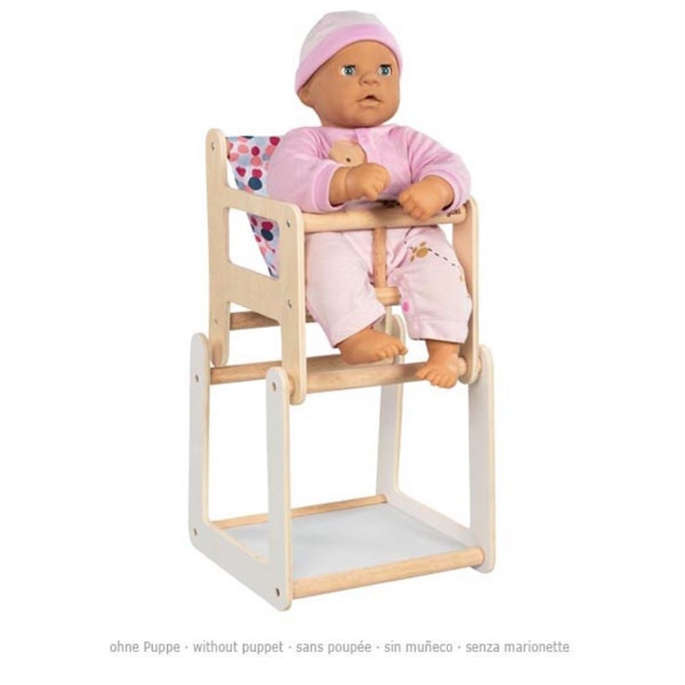 Silla de muñeca de madera de Goki con la tabla 2in1