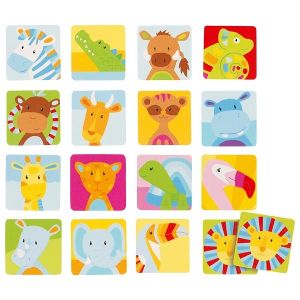 Goki Wooden Memospel Safari, 32dlg.