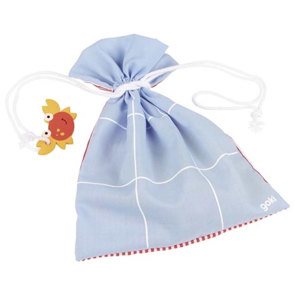 Goki tris - legno - 10 parti - in borsa da viaggio in cotone - 5 anni