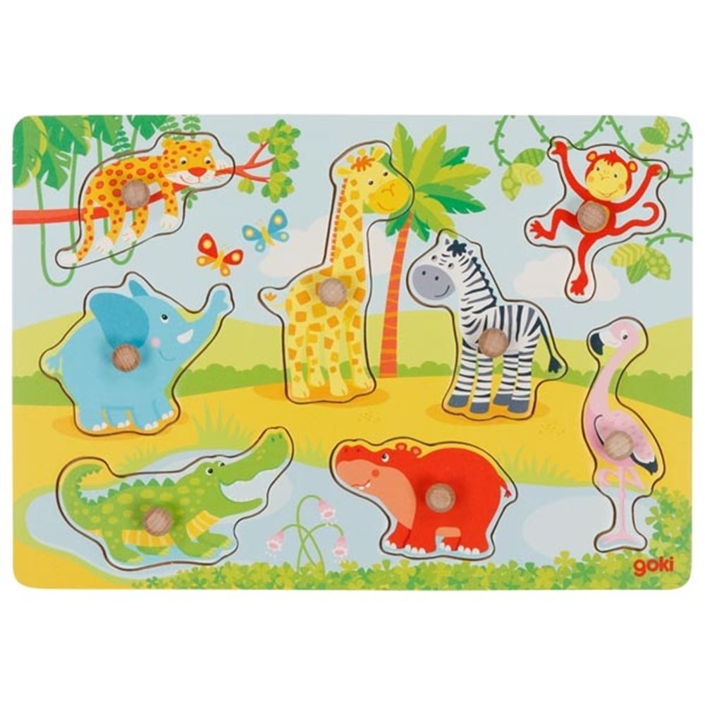 Knoppuzzel afrikaanse babydieren. 8 deli