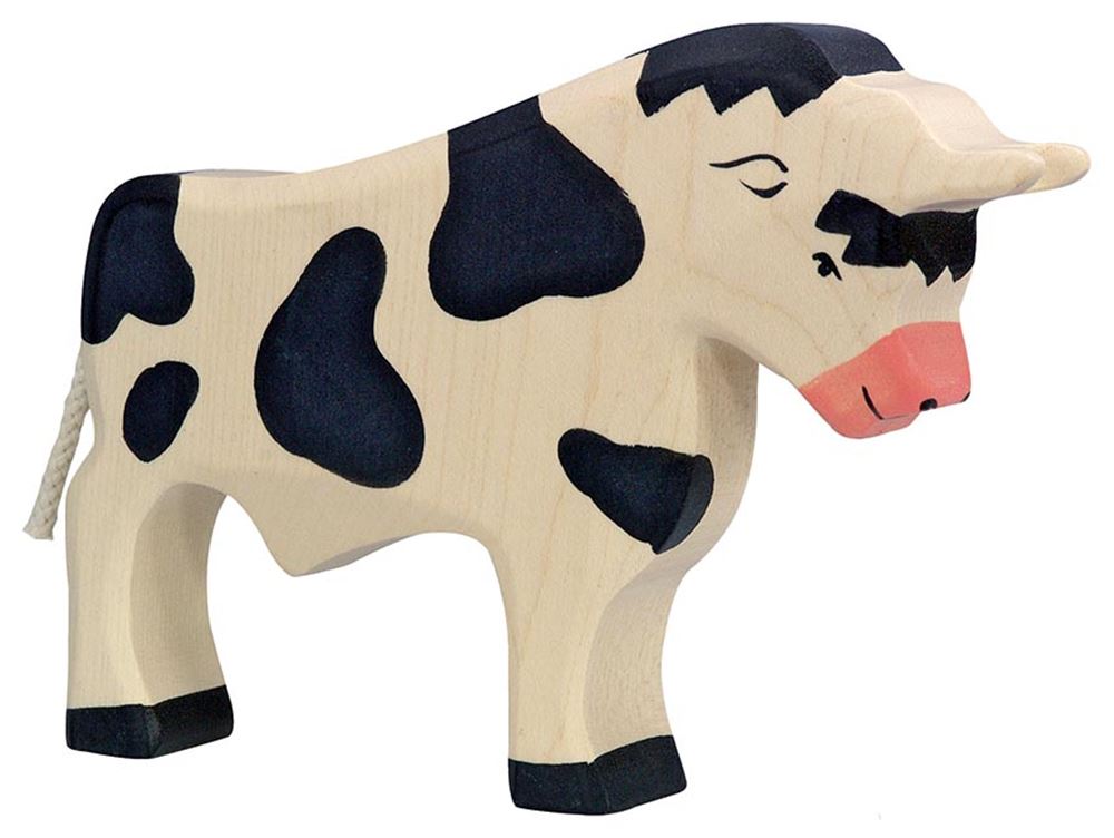 Toro Holztiger, nero. 19 cm.