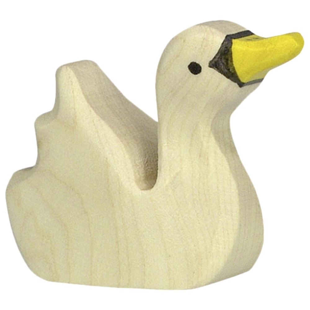 Holztiger swan, small swimming. 3,5 cm
