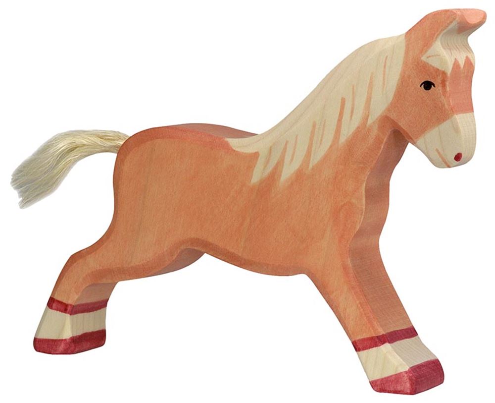 Caballo Holztiger, corriendo, marrón claro. 1