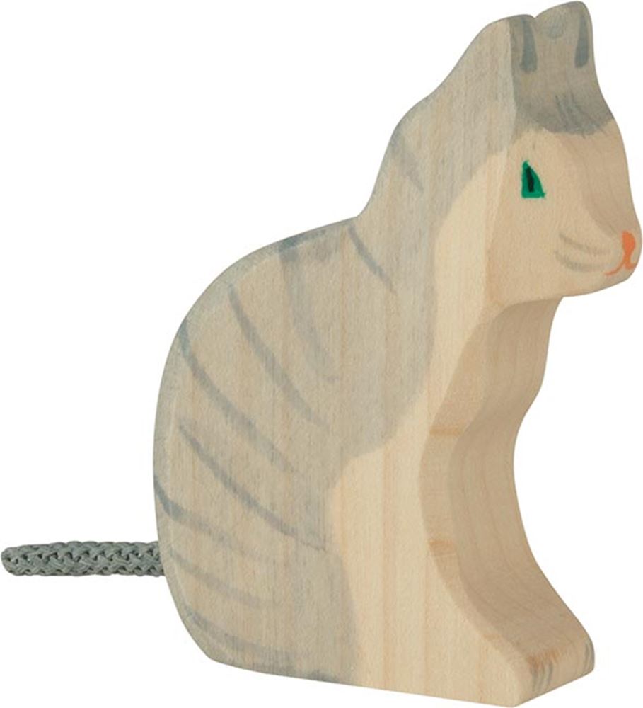 Gatto Holztiger, seduto. 7cm.