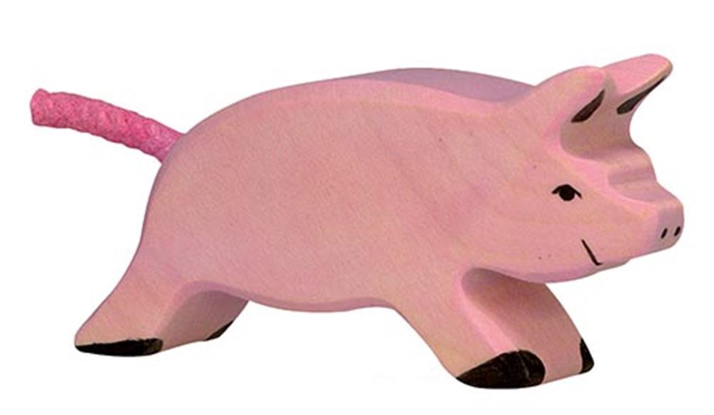 Cerdo Holztiger, corriendo. 8cm.