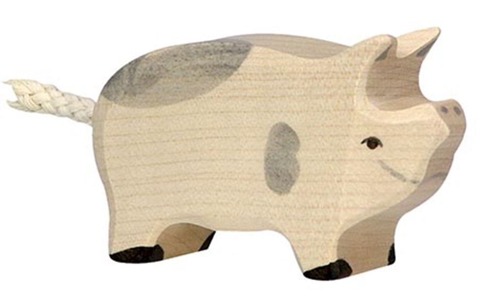 Cerdo Holztiger, manchado. 6,5 cm.