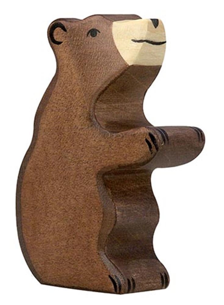 Orso bruno Holztiger, piccolo, seduto.