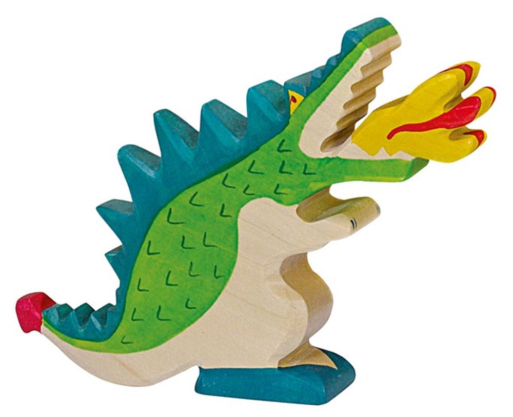 Dragón Holztiger, verde. 19cm.