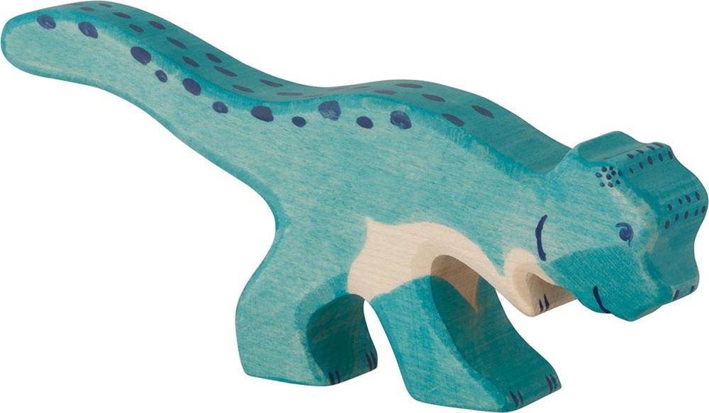 Dinosaurio Holztiger - pachycephalosaurus - 15x2x8cm - figura de madera - hecho a mano