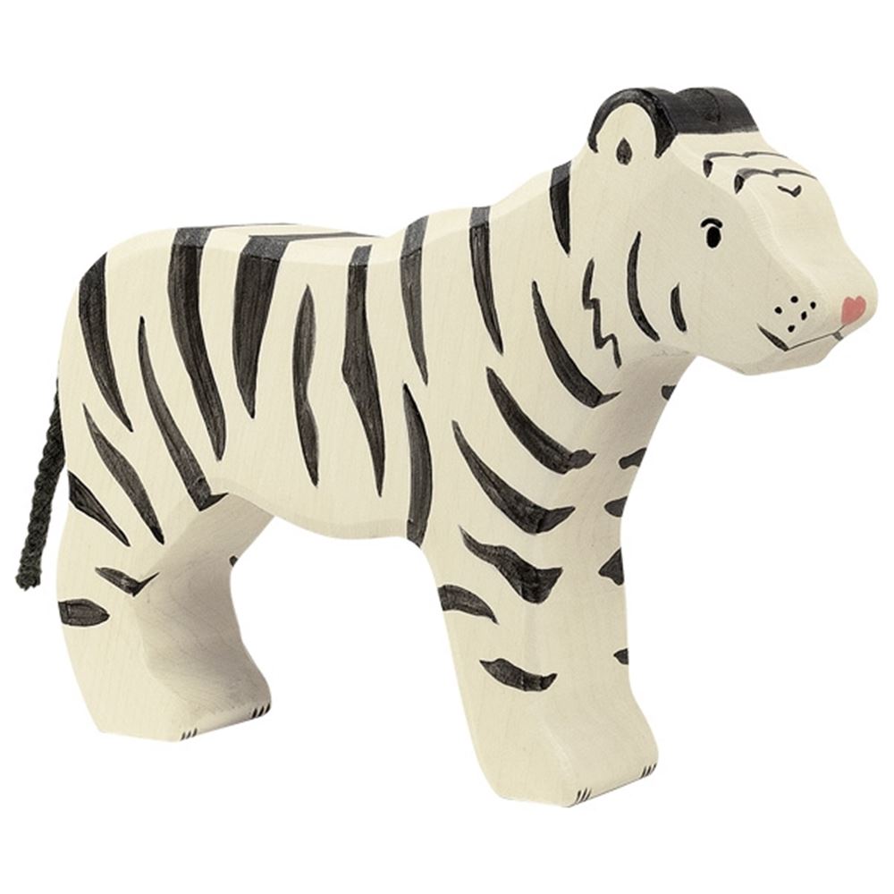 Tigre blanco Holztiger. 15x2,8x11cm. 3+